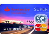 santander super mastercard 5 % Tankrabatt und auf Reisen