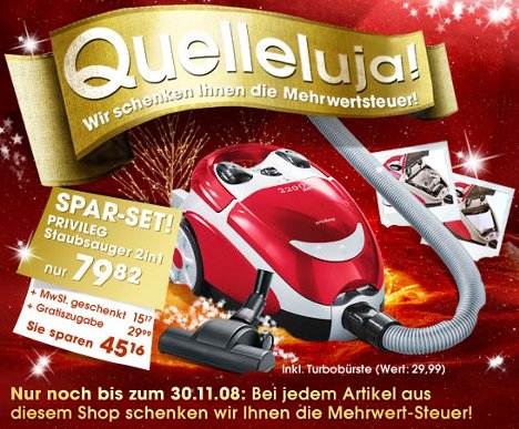 quelleluja Quelle schenkt euch die Mehrwertsteuer *Quelleluja*