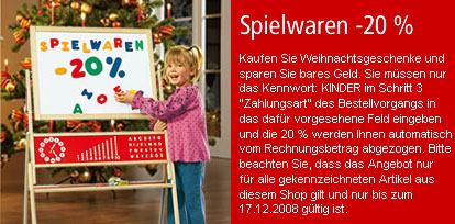 spielwaren20proz neckermann Neckermann: 20% Rabatt auf alle Spielwaren!