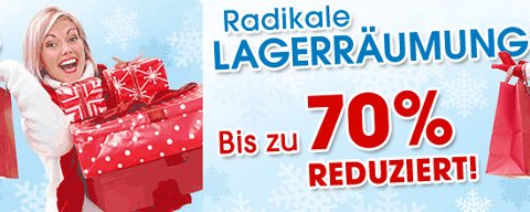 quelle-lagerraeumung quelle lagerraeumung Quelle: 70% Rabatt die grosse Lagerräumung beginnt! nur noch bis zum 07.01.2009!