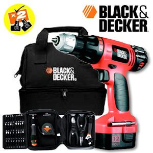 Black & Decker 12V-Akku-Bohrschrauber mit 2 Akkus Zubehör und Werkzeug im Softbag Black & Decker 12V-Akku-Bohrschrauber mit 2 Akkus Zubehör und Werkzeug im Softbag