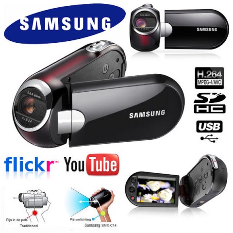 Samsung SMX-C14 H.264 SD-Hybrid-Camcorder mit 10fach optischem Zoom Samsung SMX-C14 H.264 SD-Hybrid-Camcorder mit 10fach optischem Zoom